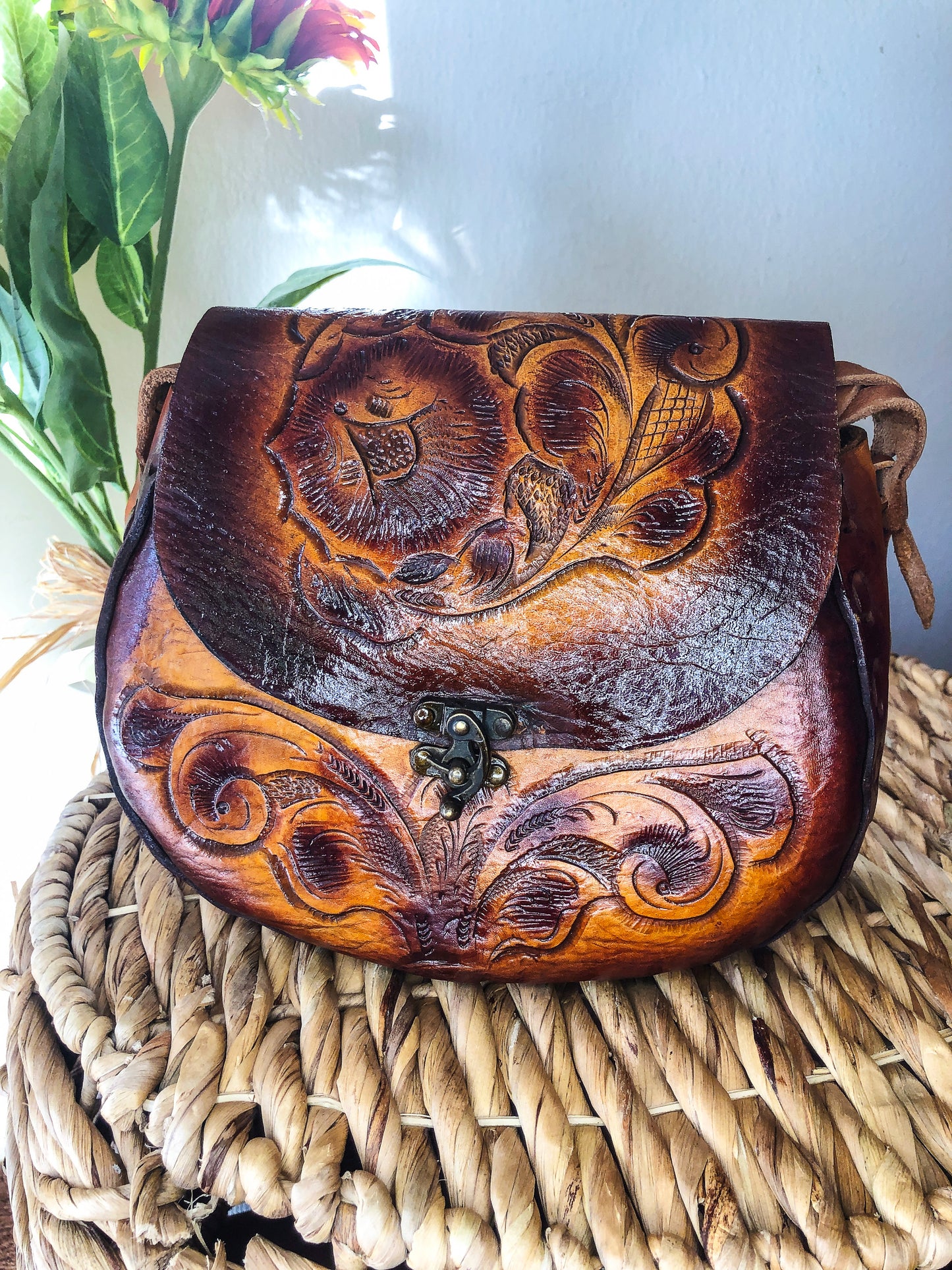 Hand Crafted Vintage Style Genuine Pig Leather Purse