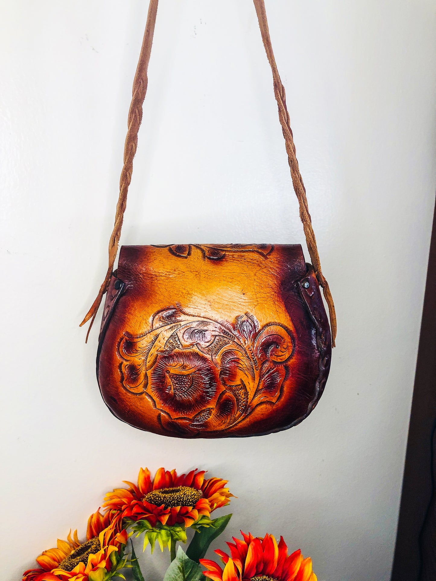 Hand Crafted Vintage Style Genuine Pig Leather Purse